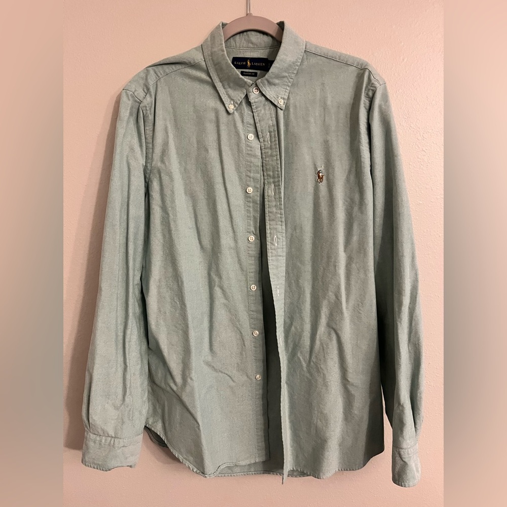Ralph Lauren Large Classic Fit Oxford button down. Mint Green (or sea foam)